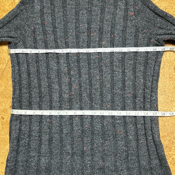 Madewell Donegal Rolled Mockneck Sweater Dress In Gray With Color Fleck Sz M - Picture 14 of 16